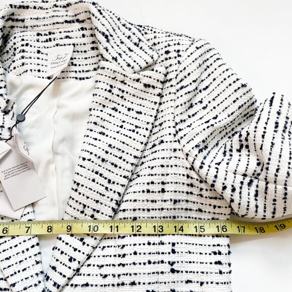Cinq A Sept Tweed Pricilla Blazer Ivory Navy Size 2 NEW NWT - Picture 5 of 8